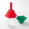 Creative Floral Silicone Funnel 3 Spill Proof Spouts Multiple Size Dishwasher Safe For Bottles Jars Cooking Essential