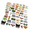 60PCS Animal   Props Kit Paper Fun Jungle Party Selfie Decorations   Themed Party Supplies for Baby Shower Birthday