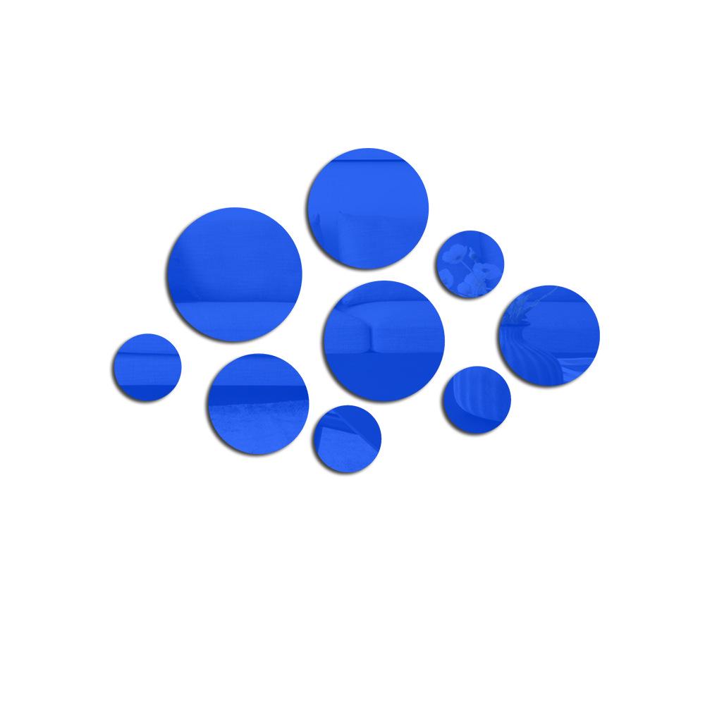 JM3246 3D круглые акриловые настенные зеркальные наклейки для декора гостиной и спальни