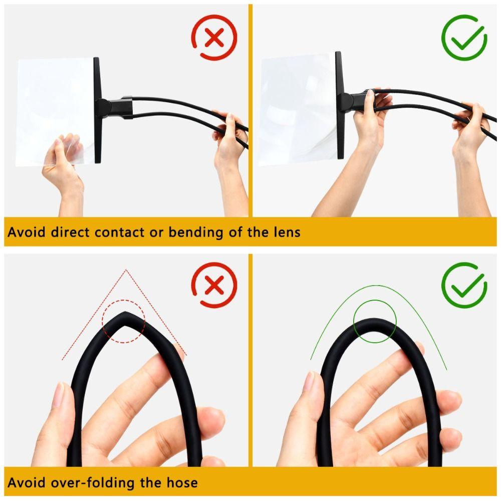 3X HD Fresnel Lens Magnifier Neck Hanging Reading Magnifier Durable Magnifying Glass  Reading