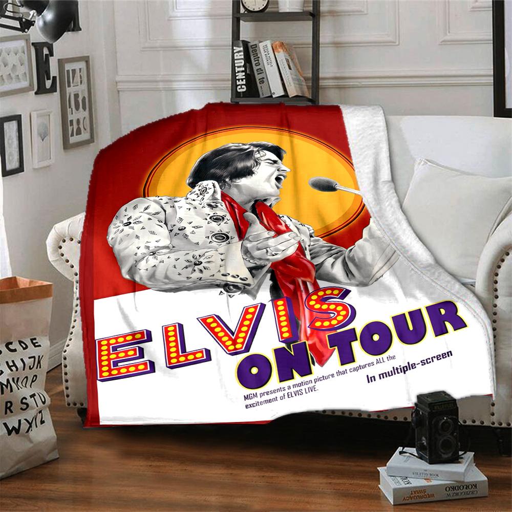 Elvis Presley Blanket Soft Warm Cozy Perfect For Sofa Bed Livingroom Four Seasons Multipurpose Modern Style Gift For Travel Home Birthdays
