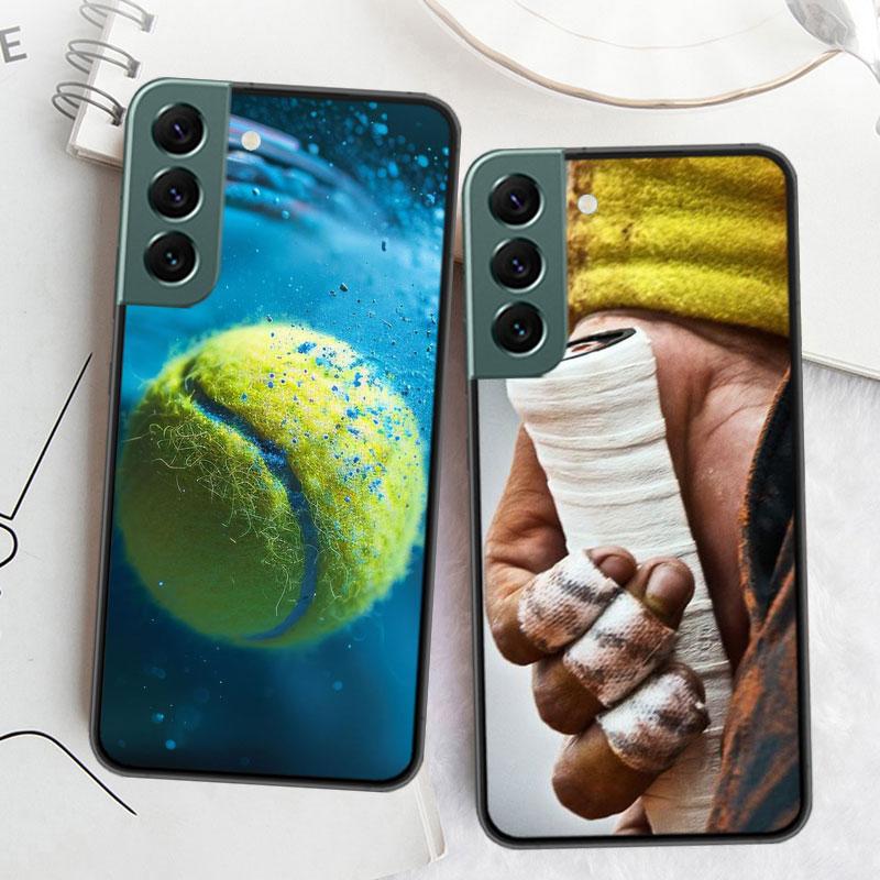 Теннисная ракетка Теннисный мяч Чехол для телефона Для Samsung Galaxy S22 S25 Ultra S21 S10 Plus S26 Edge S20 S23 S24 FE Чехол Силиконовый Так