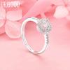 Модные ювелирные изделия из стерлингового серебра 925 пробы, свадебное открытое кольцо с цирконом ААА