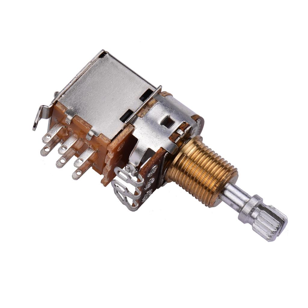 Потенциометры для бас-гитары для электрогитары, горшки с разделенным валом, кнопочный переключатель, детали для гитары, 2 шт.