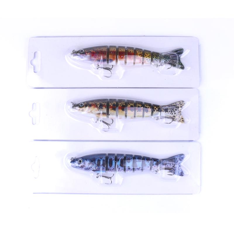 1 шт. HENGJIA приманки для гольяна без губ, 8-сегментная многошарнирная приманка для плавания для ловли окуня, форели, щуки