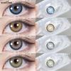 Colored Contact Lenses 2PCS Fashion Blue Soft Lenses Green Annual Cosmetic Contact Lenses Brown Lenses Colored Beauty Lenses 1 Pair