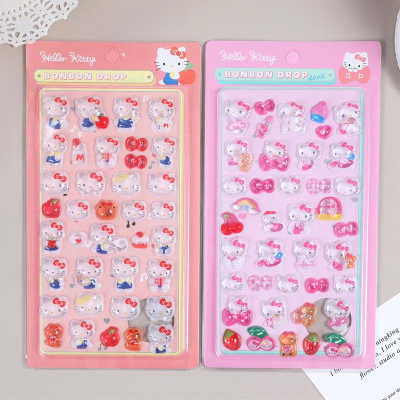 Обновленные 3D тисненые наклейки с животными Sanrio для детей