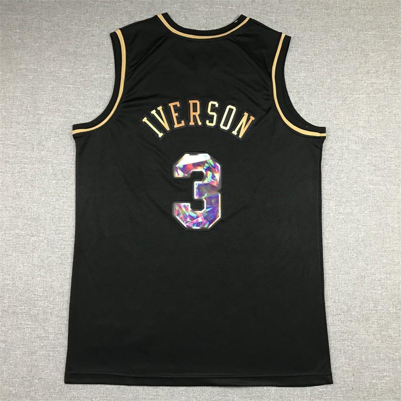 Philadelphia 76ers 3 Allen Iverson Basketball Jersey Mesh Stitched NBA Fan Wear Unisex Adult