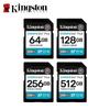 Kingston SD-карта 128 ГБ до 200 МБ/с Высокоскоростная SD-флеш-карта для DSLR, беззеркальных камер, видео 4K 64 ГБ 256 ГБ 512 ГБ A2 V30 C10 SDXC Карта памяти