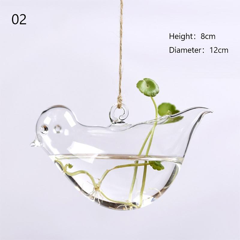 Home Planters Clear Glass Flower Plant Stand Hanging Vase Ball Terrarium Container For Garden And Home Decor
