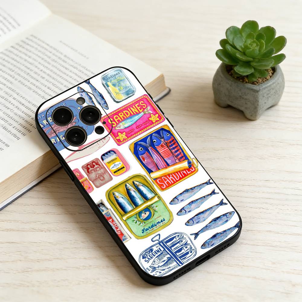 S-Sardine Чехол для телефона Силиконовый Мягкий Для IPhone 17 16 15 14 13 12 11 X XR Plus Pro Max Plus