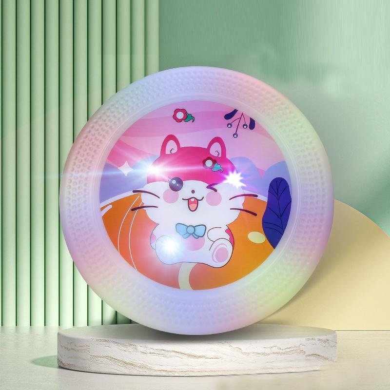 Светодиодная летающая тарелка для улицы Детская модная силиконовая игрушка НЛО Тренировка Родительско-детская игра Интерактивная игрушка Летающая тарелка для домашней собаки