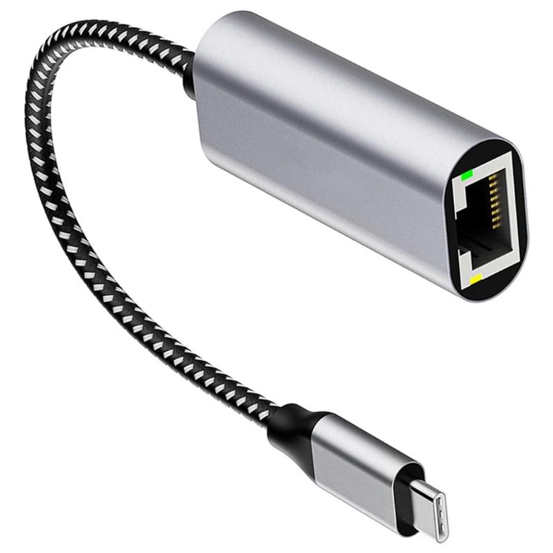 Адаптер Ethernet Type C к RJ45 USB C к RJ45 Поддержка Адаптер для сети Ethernet Гигабитный Донгл-конвертер Для ПК