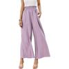 Summer Women's Pants Cotton Linen Women's Solid Color High Waist Loose Casual Wide Leg Pants