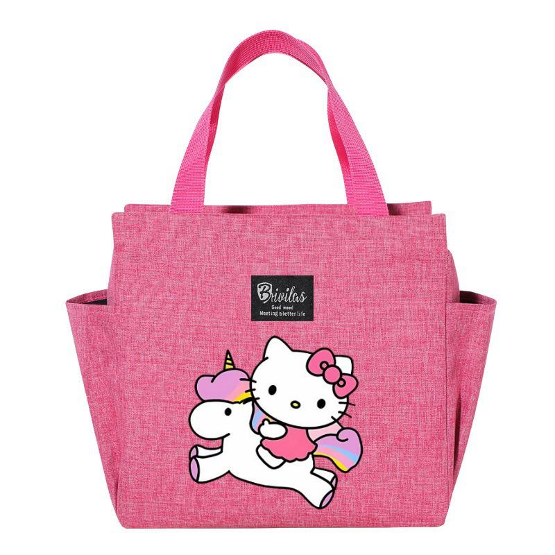 Изолированная сумка-ланчбокс Hello Kitty - Портативный контейнер для обеда для пикников и прогулок