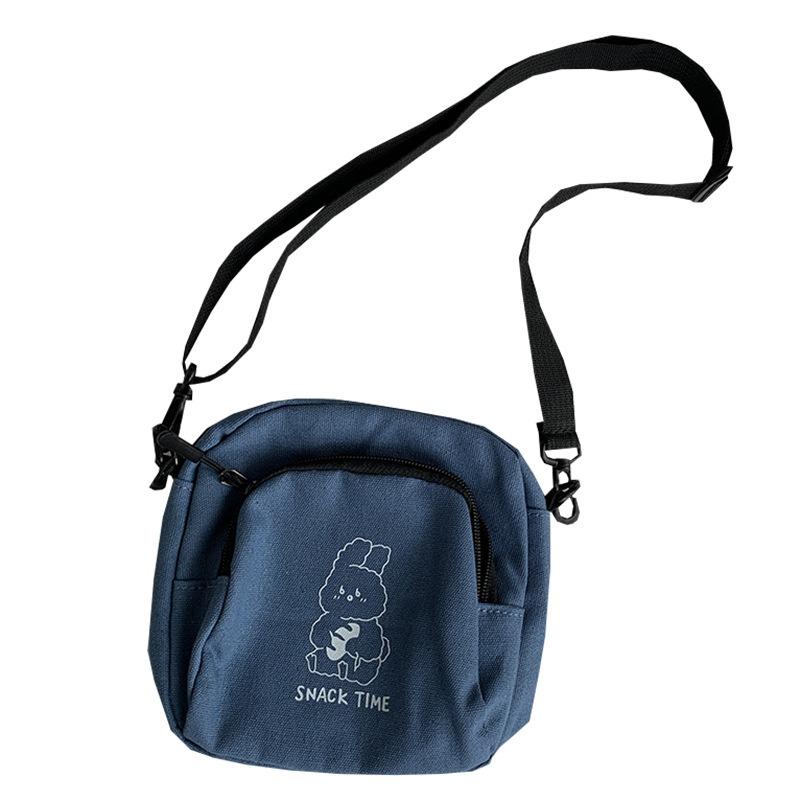 Милая маленькая сумка женская 2025 новая сумка через плечо сто с мультяжной холщовой сумкой