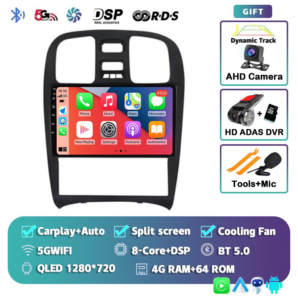 Автомобильный радиоприемник Android 14 DSP, мультимедийный видеоплеер, навигация, GPS для Hyundai Sonata EF 2001-2006 2007 2008 2009 2010 2011 2012