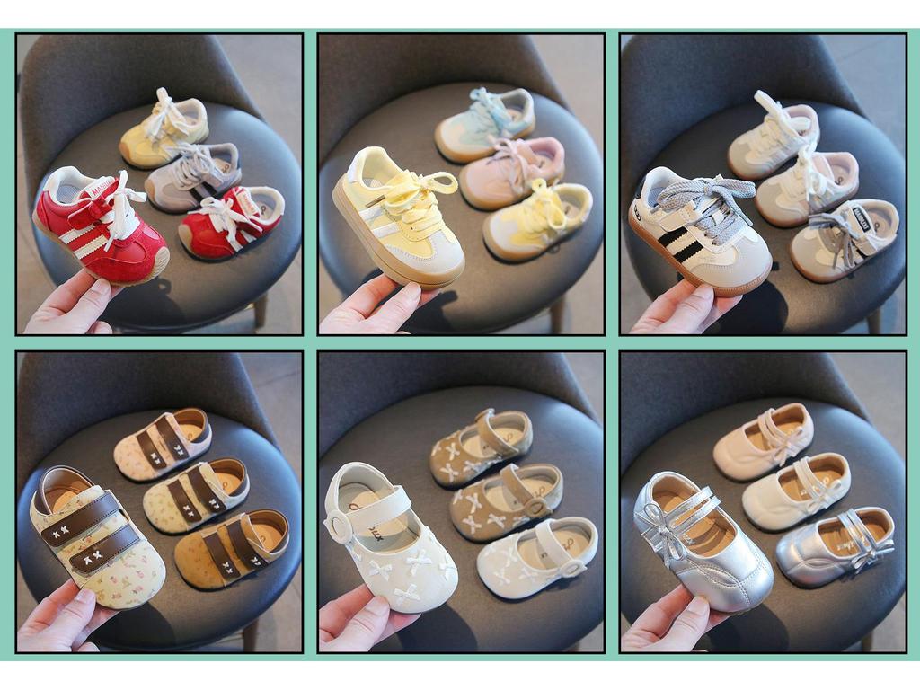 Детская обувь для ходьбы на мягкой подошве: Нескользящие, Универсальные Лоферы для Мальчиков и Девочек, Стиль для Младенцев/Малышей До Первых Шагов и Немецкий Тренировочный Стиль