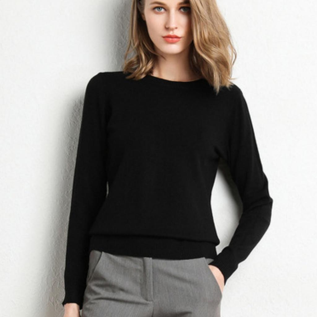 10 цветов, рубашка с круглым вырезом, свитер, женский пуловер с короткими рукавами и длинными рукавами, однотонный вязаный свитер