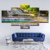 Canvas Painting landscape beautiful waterfall 5 Pieces Wall Art Painting Modular Wallpapers Poster Print living room Home Decor