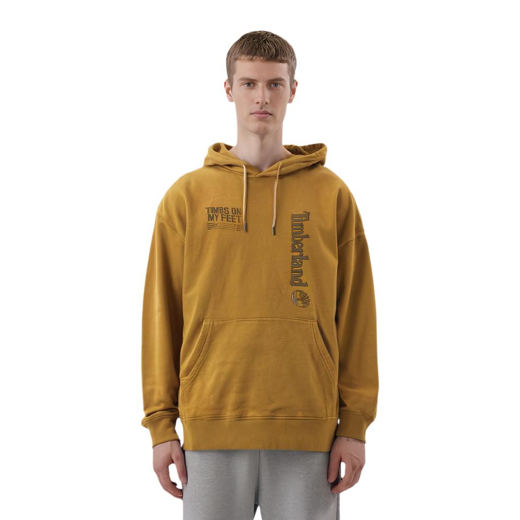 Timberland Color Block Letter Jacquard Long Sleeve Hoodie Men Hoodies Wheat A28MPP47