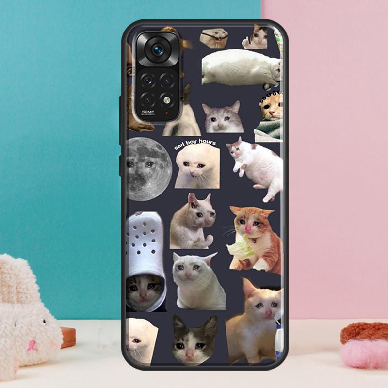 Crying Cat Memes And Dog Case For Xiaomi Redmi Note 13 Pro 14 12 11 9 10 9S 10S 11S 12S Redmi 14C 13C 10C 12C Cover