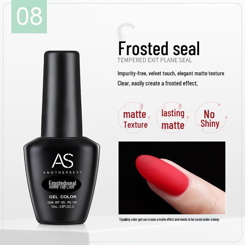 AS Nail Art Гель против отслоек Топ и Базовое покрытие без липкого слоя Светотерапия Прозрачный набор - Долговечное укрепление.