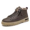 Мужская обувь зима новая средняя и высокая берцы мужские британские низкие повседневные кожаные туфли американские ретро рабочие хлопковые туфли