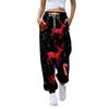 Женские повседневные модные рождественские принтованные повседневные брюки спортивные брюки длинные брюки брюки с эластичной резинкой на талии