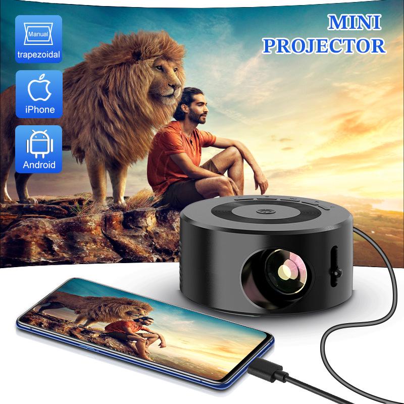 Portable Mini Projector for Children's Animation with Mobile Screen Mirroring