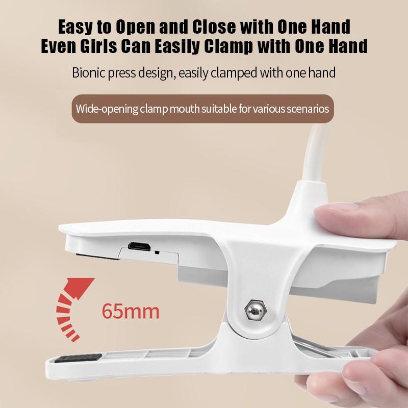 Защита глаз светодиодная настольная лампа с 3 режимами освещения перезаряжаемый ночник регулируемый светильник для чтения спальня зажимного типа для прикроватной тумбочки студенческого общежития