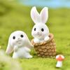 Милый кролик кролик украшение смоляной домашний мини кролик миниатюрные фигурки миниатюрный ландшафт украшение дома пасхальное украшение
