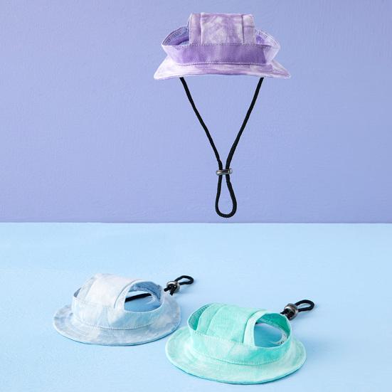 Pet Hat with Ear Holes Adjustable Breathable Sun Protection Dog Outdoor Hiking Summer Shade Baseball Hat Pet Accessories