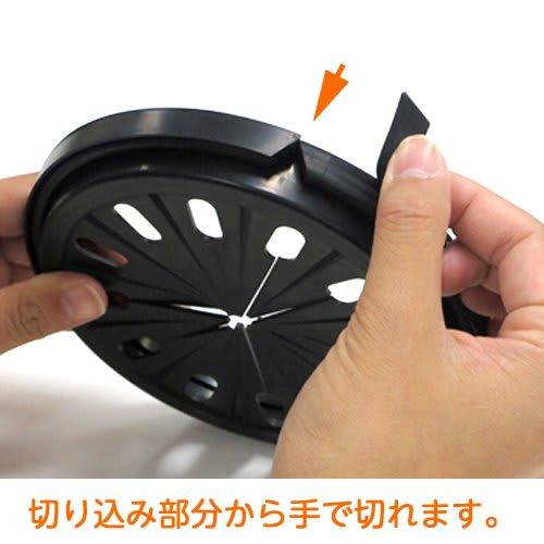 Sanei Chrysanthemum Split Sink Lid, Garbage Concealer, Hand-Cut To Size, Fits 134, 145, and 150mm, PH63-9SA, Black