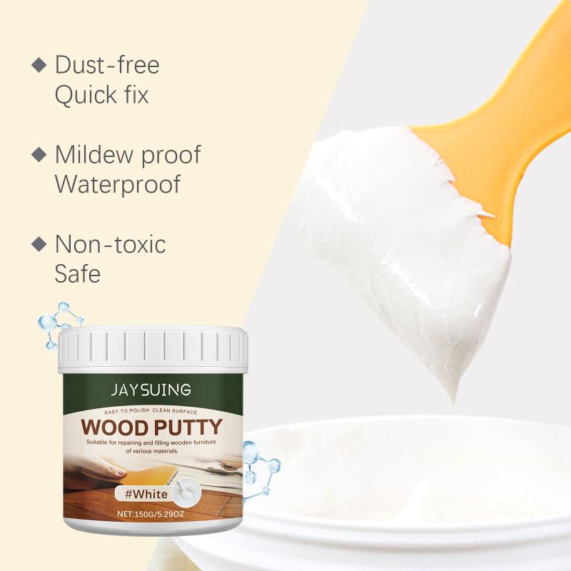 All Purpose Exterior Wood Filler for Outdoor Repair Stainable Putty for Wall Cracks Wood Fix for Renovation