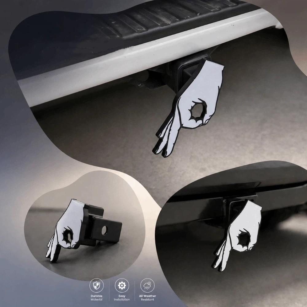 Circle Hand Pattern Trailer Receiver Cover Lightweight Material SUV Rear Cover Outdoor Adventures