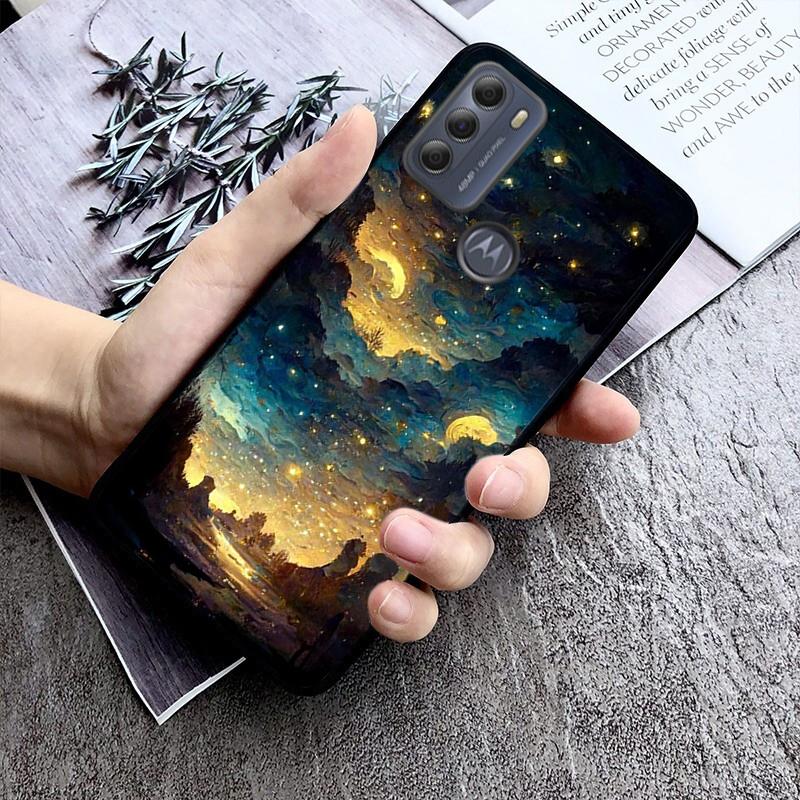 Эстетический чехол для телефона «Звездное небо» для Moto G84 G22 G32 G42 G52 G62 G53 G72 G60 G60S G100 G10 G20 G30 G13 G50 G 5G G Pure