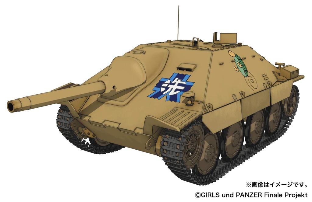 PLATZ Girls Panzer Final Chapter Hetzer 38 Kai Командный масштаб Пластиковая модель & (T) Каме-сан 1/72 GP72-21