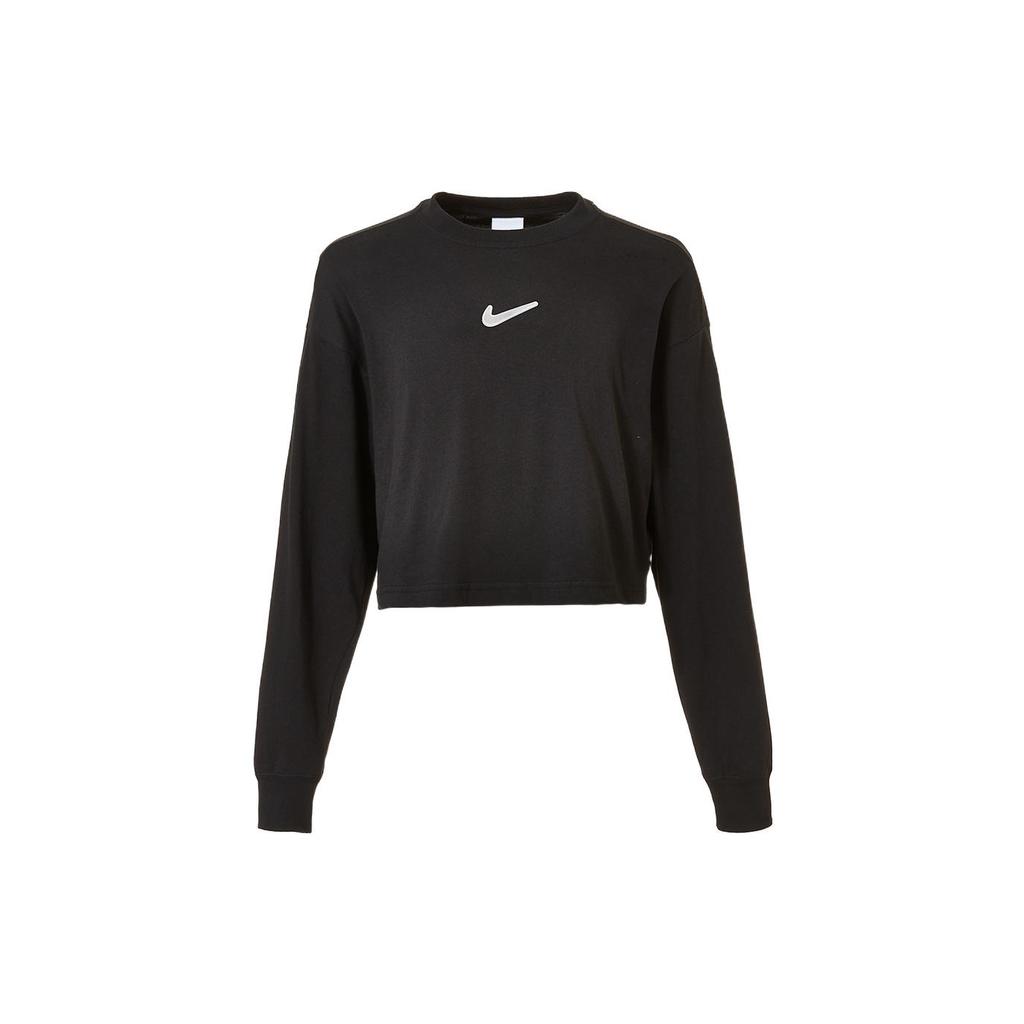 Nike Женская толстовка с длинным рукавом и графическим принтом Swoosh GX Sportswear Черная DR5633-010