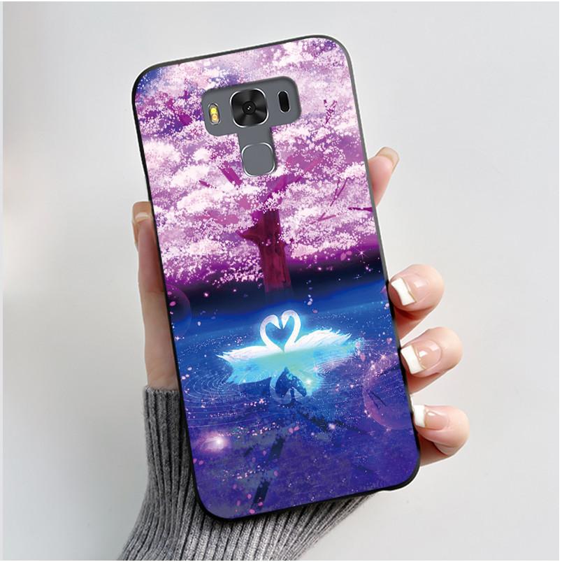 Чехол для Asus ZenFone 3 Max ZC553KL Capa Coque Милый Мультяшный Принт Чехол Защитная Крышка Мягкий Силикон Черный Корпус Funda