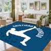 Cristiano Ronaldo Design Crystal Velvet Rug Soft Decorative Mat for Bedroom Entrance