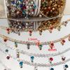 0.5M 1M Shiny Colorful Crystal Charm Taseel Beads Copper Chain DIY Necklace Bracelet Beaded Chains Women Jewelry Making Supplies