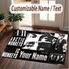 Custom Name Crystal Velvet Rug,Arctic Monkeys Comfortable Anti Slip Floor Mat For Room Decoration