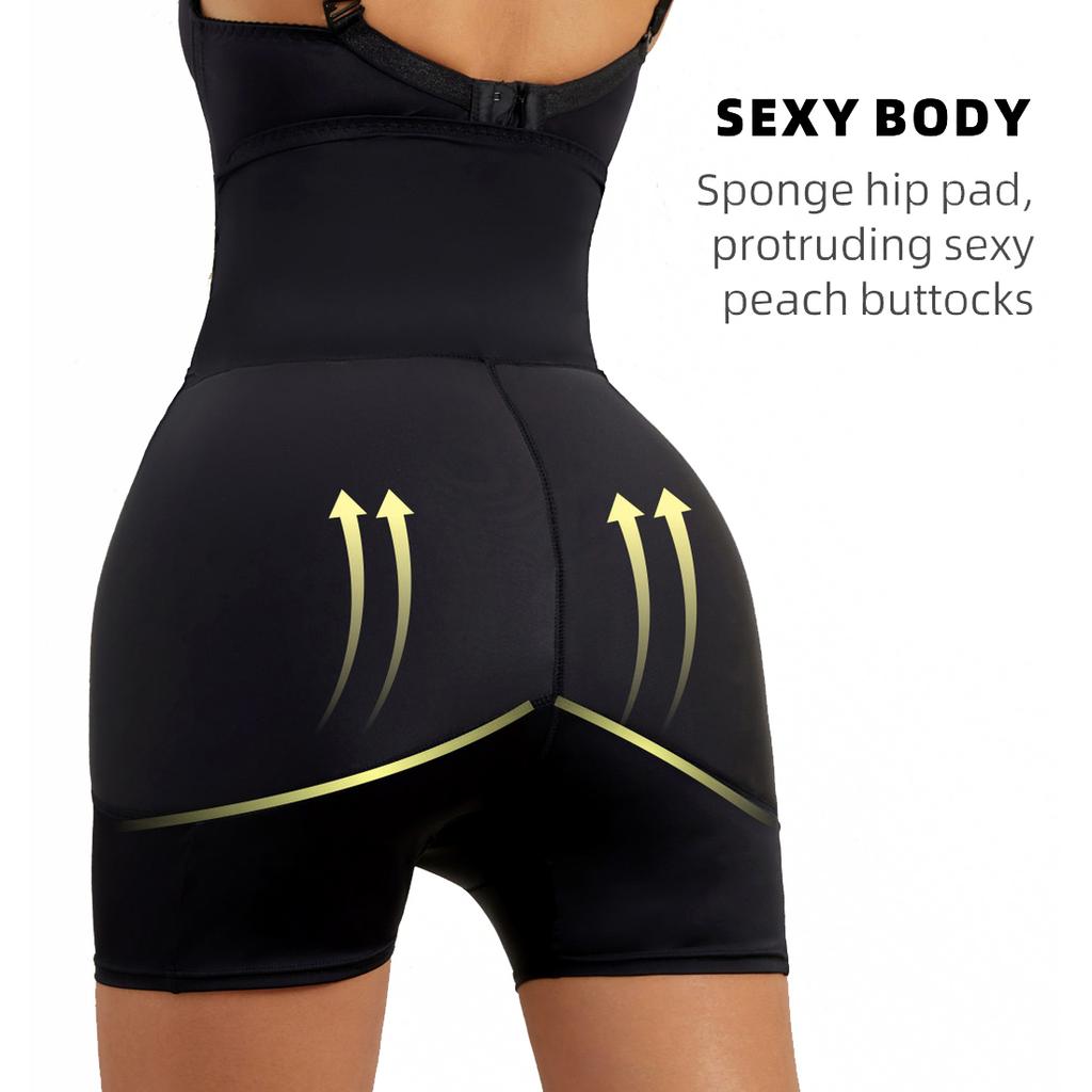 Womens Seamless Butt Lifter Boyshort  Waist Control with Hook Panties Hip Enhancer Underwear Padded Ass Up Briefs Fake Pads