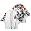 Anime Dragon Print Loose Cardigan for Men and Women, Japanese Streetwear, Harajuku Haori Kimono, Cosplay Top Shirts, Yukata
