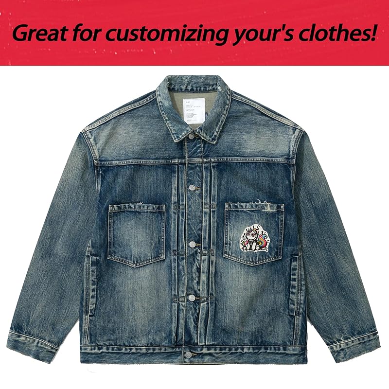 Нашивка Wikineon с крутым красочным котом. Подходит как для глажки, так и для шитья | Стильный дизайн для взрослых. Вышитые нашивки для курток, парок и джинсов.