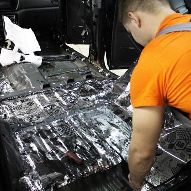 Car Acoustic Insulation Pad Auto Hood Engine Heat Insulation Sheet 50x200cm Aluminum Thermal Insulation Auto Accessories