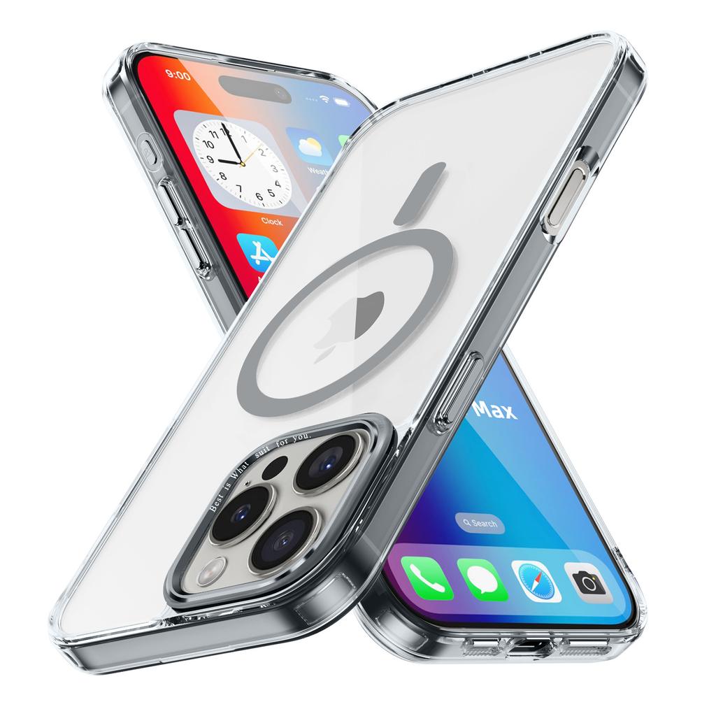 Чехол для iPhone 16 Pro Max, совместимый с MagSafe, прозрачная накладка для телефона из ТПУ+ПК