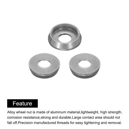 uxcell M3 Cone Cup Countersink Washers, 3mm/0.12" Hole Diameter, Aluminum Gasket Cup Head Washers for RC/FPV/PC/Drone/Mechanical Accessories Model Par