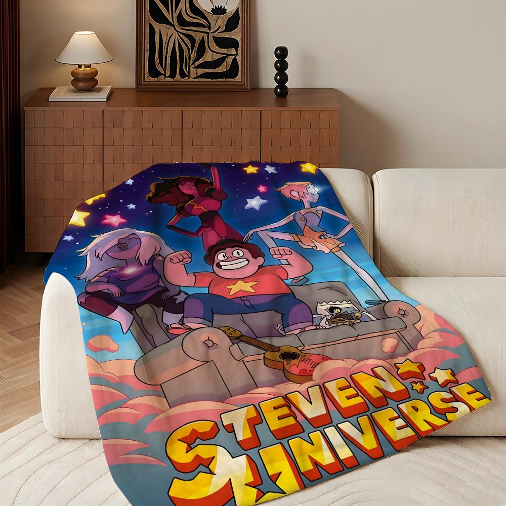 Мультяшное одеяло-плед S-Steven U-Universe-ee, Легкое, Уютное, Прочное, Стирающееся, Милое, Крутое